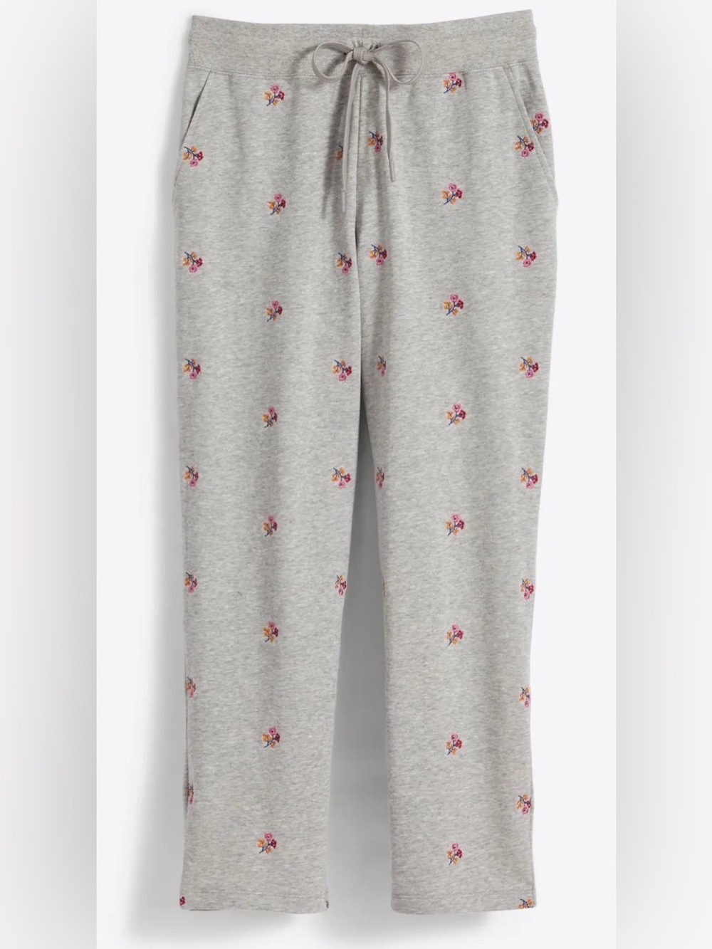 Draper James Women’s Natalie Sweatpants in Embroidered Viola, Size XL